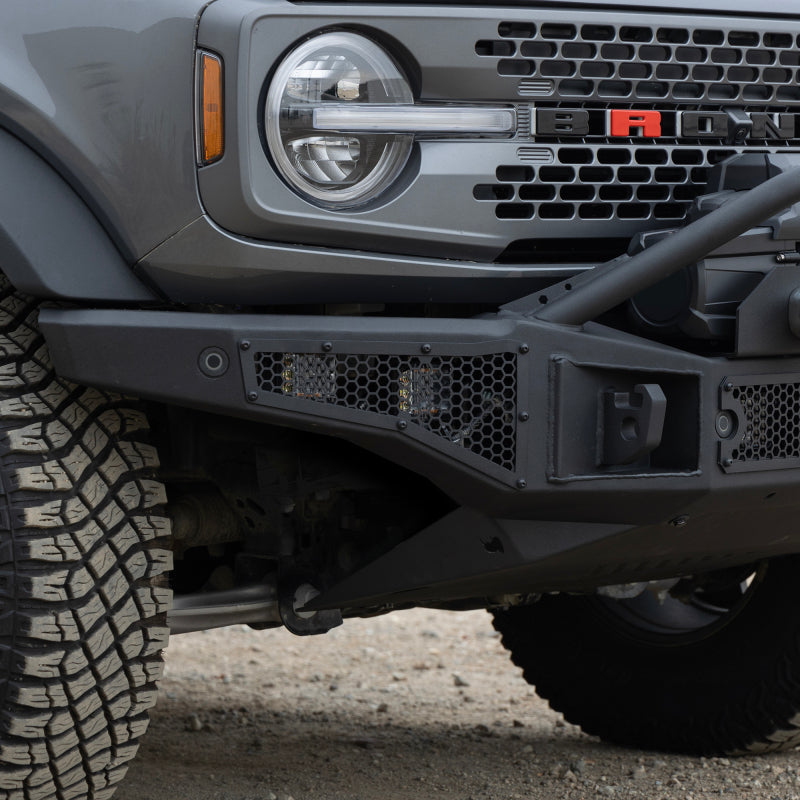 GOR Rockline Bumper - Go Rhino 21-24 Ford Bronco (2 and 4 Door) Rockline Full Width Bumper w/ Overrider Bar
