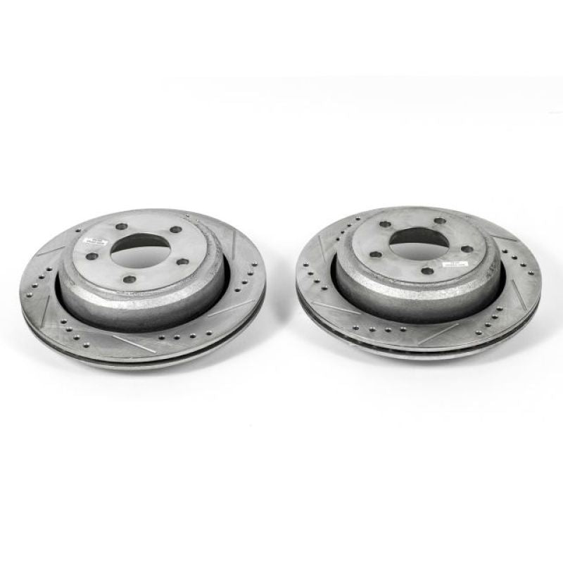 PSB Evolution Drill/Slot Rotor - Power Stop 10-11 Ford Ranger Rear Evolution Drilled & Slotted Rotors - Pair