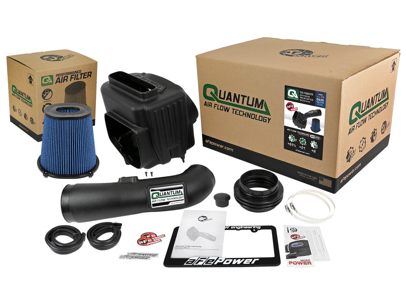 AFE Quantum Intakes - aFe Quantum Pro 5R Cold Air Intake System 17-18 GM/Chevy Duramax V6-6.6L L5P - Oiled