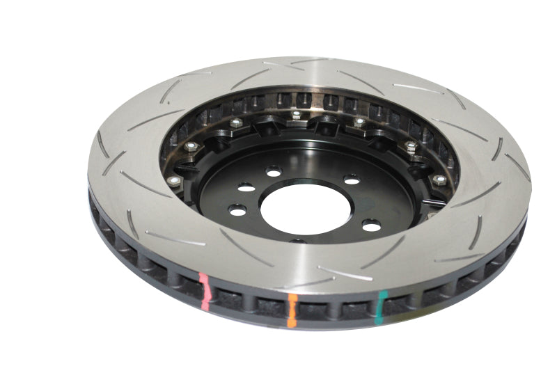 DBA 5000 Series Slotted Rotors - DBA 09-15 Lotus Evora F Front Slotted 5000 Series 2 Piece Rotor Assembled w/ Black Hat