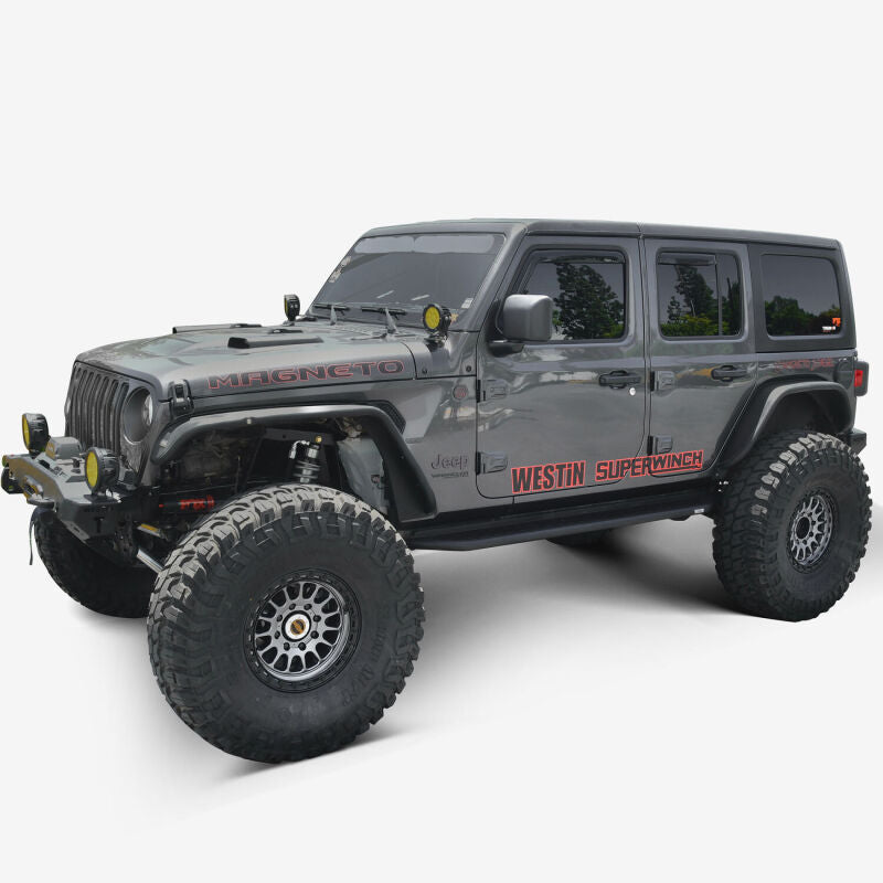 WES Running Boards - Outlaw - Westin 18-24 Jeep Wrangler (JL) Unlimited 4DR Outlaw Running Board - Textured Black
