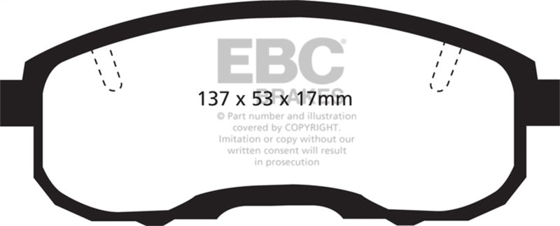 EBC Redstuff Brake Pad Sets - EBC 95-99 Infiniti I30 3.0 Redstuff Front Brake Pads