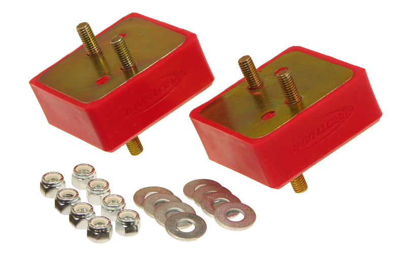 PRO Engine Mounts - Red - Prothane 67-92 Jeep V8 Motor Mounts - Red