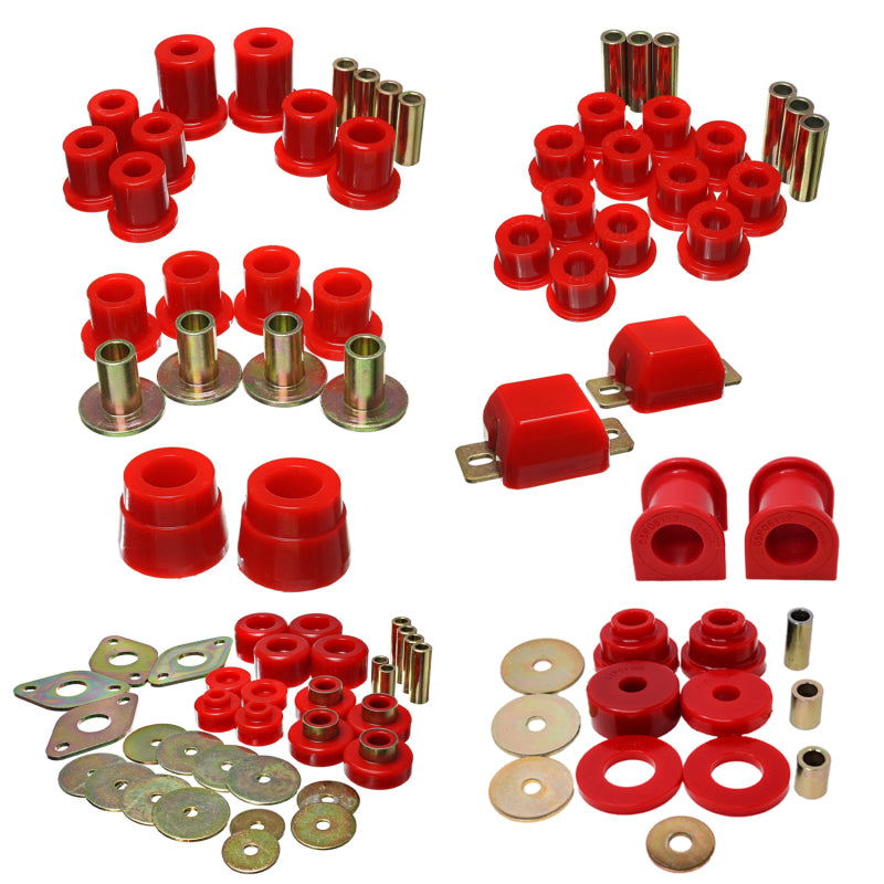ES Hyper-Flex Sets - Red - Energy Suspension 05-15 Toyota Tacoma 4WD Hyper-Flex Master Bushing Set - Red