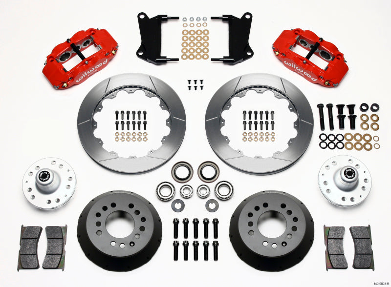WIL Superlite Brake Kit - Wilwood Narrow Superlite 6R Front Hub Kit 12.88in Red 67-69 Camaro 64-72 Nova Chevelle