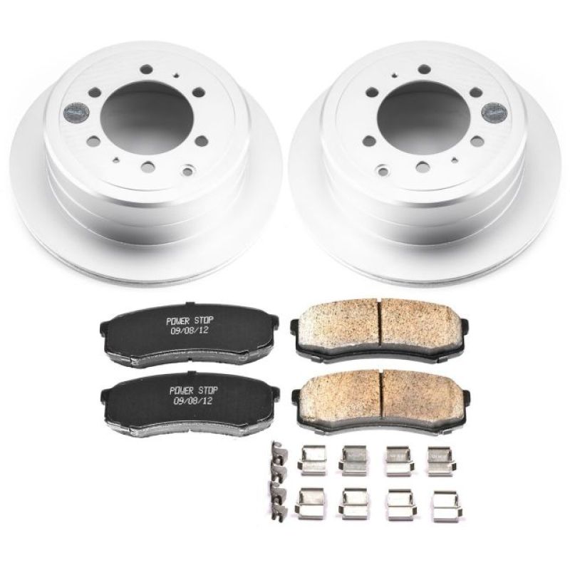 PSB Z17 Evolution Coated Kit - Power Stop 96-97 Lexus LX450 Rear Z17 Evolution Geomet Coated Brake Kit