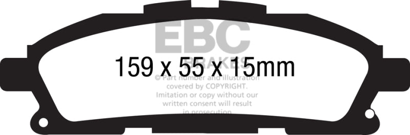 EBC Ultimax2 Brake Pad Sets - EBC 11+ Nissan Quest 3.5 Ultimax2 Front Brake Pads