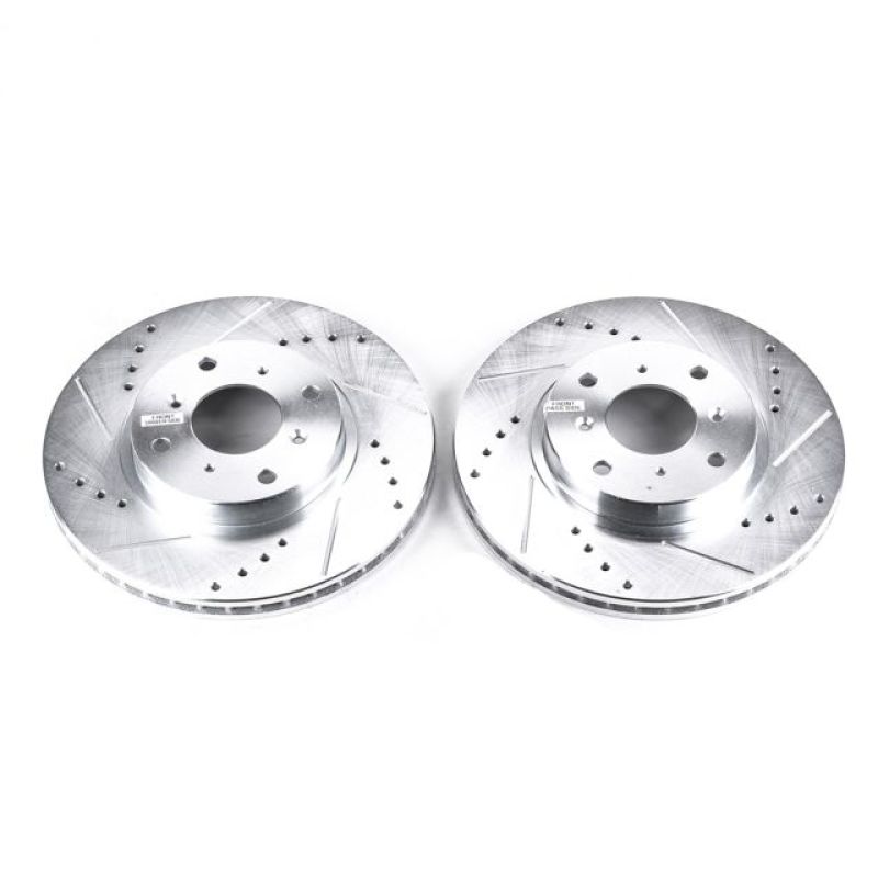 PSB Evolution Drill/Slot Rotor - Power Stop 93-96 Honda Prelude Front Evolution Drilled & Slotted Rotors - Pair