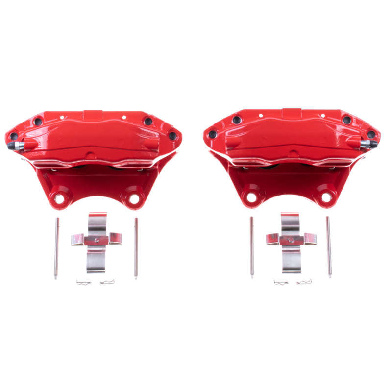 PSB Red Calipers - Power Stop 03-04 Infiniti G35 Rear Red Calipers - Pair