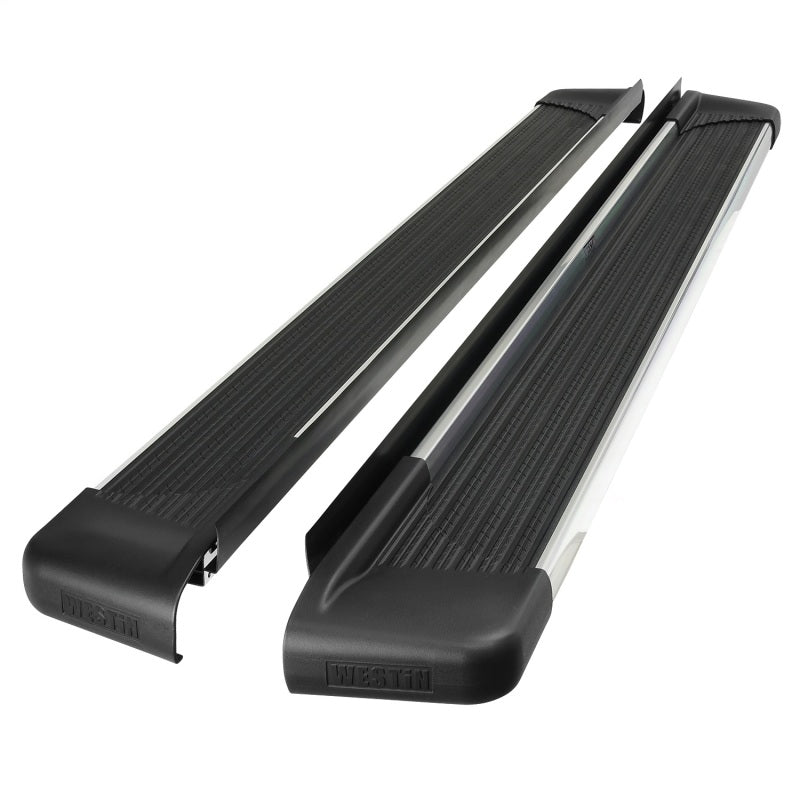 WES Running Boards - Sure-Grip - Westin SG6 Polished Aluminum Running Boards 85.50 in - Polished
