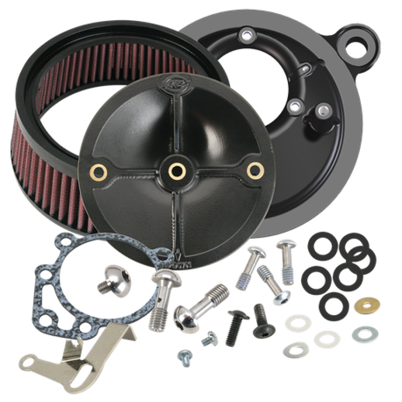 SSC Air Cleaner Kits - S&S Cycle 93-99 BT w/ Super E/G Carb Stealth Air Cleaner Kit w/o Cover