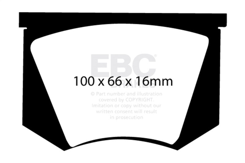 EBC Greenstuff Brake Pad Sets - EBC 56-57 Triumph TR3 2.0 Greenstuff Front Brake Pads
