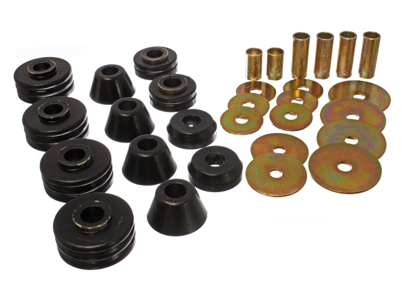 ES Body Mounts - Black - Energy Suspension 73-80 GM 1/2 Ton C-10/C1500 Pick Up 2WD Black Body (Cab) Mount Set