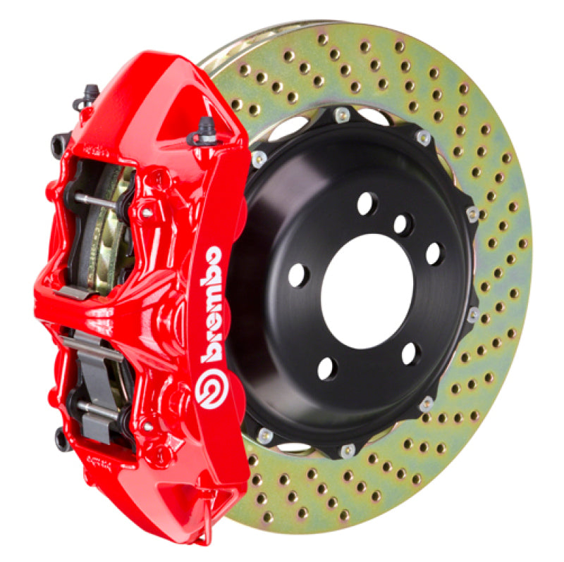 BRB Big Brake Kits - Brembo 88-91 Testarossa Front GT BBK 6 Piston Cast 380x32 2pc Rotor Drilled-Red