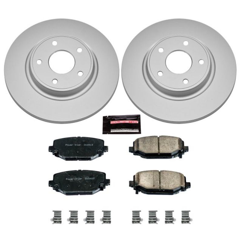 PSB Z17 Evolution Coated Kit - Power Stop 12-16 Chrysler Town & Country Rear Z17 Evolution Geomet Coated Brake Kit