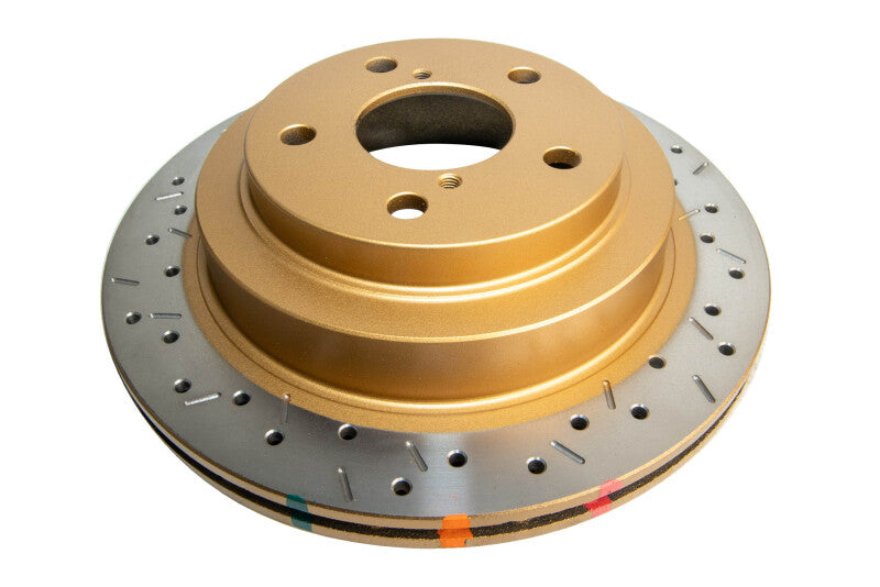DBA 4000 Slot&Drill Rotors - DBA 98-00 Subaru WRX Front Drilled & Slotted 4000 Series Rotor