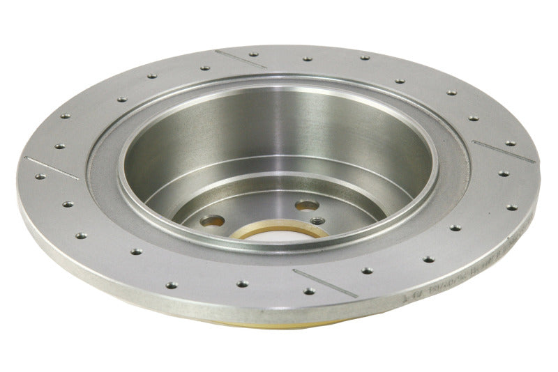DBA Street Slot&Drill Rotors - DBA 03-06 Subaru Baja Rear Street Series Drilled & Slotted Rotor w/Gold Hat
