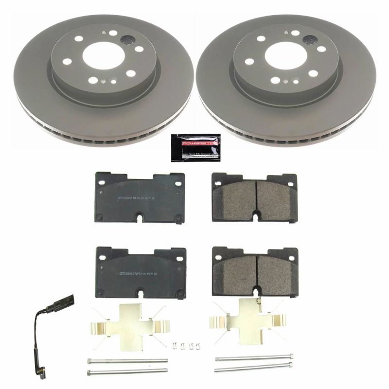 PSB Z17 Evolution Coated Kit - Power Stop 2019 Chevrolet Silverado 1500 Front Z17 Evolution Geomet Coated Brake Kit