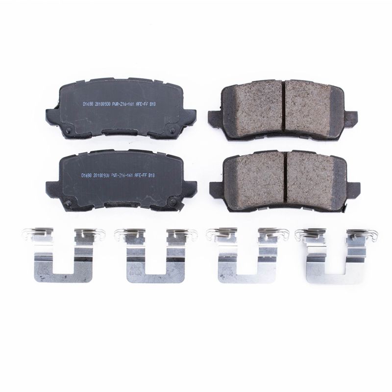PSB Z17 Evolution Brake Pads - Power Stop 17-19 Acura MDX Rear Z17 Evolution Ceramic Brake Pads w/Hardware