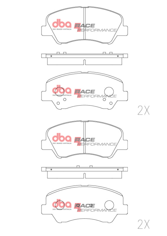 DBA RP Performance Brake Pads - DBA 11-16 Hyundai Accent Front RP Performance Brake Pads