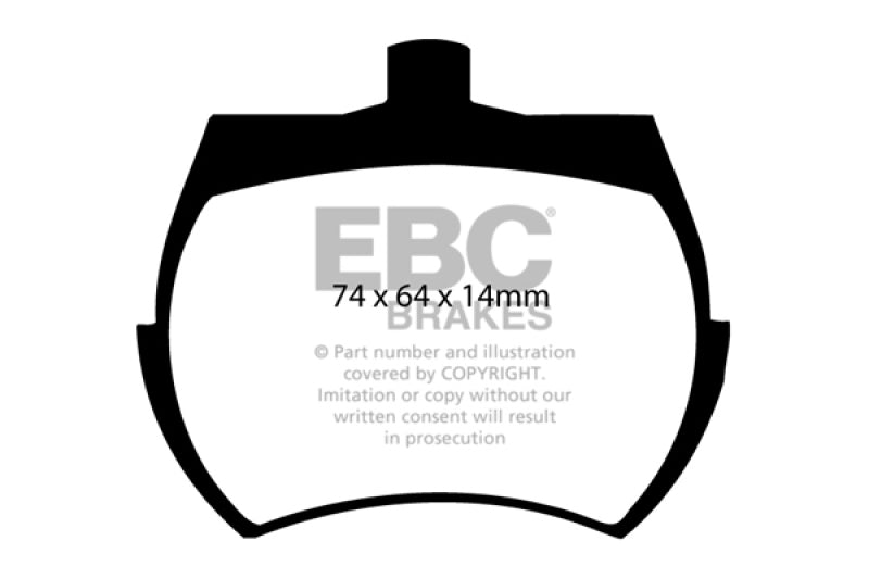 EBC Greenstuff Brake Pad Sets - EBC 62-71 Austin-Healey Sprite (Steel Wheels) Greenstuff Front Brake Pads