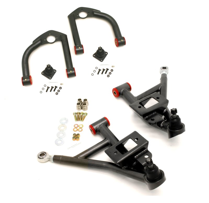 BMR Control Arms - BMR 93-02 F-Body Upper And Lower A-Arm Kit - Black Hammertone