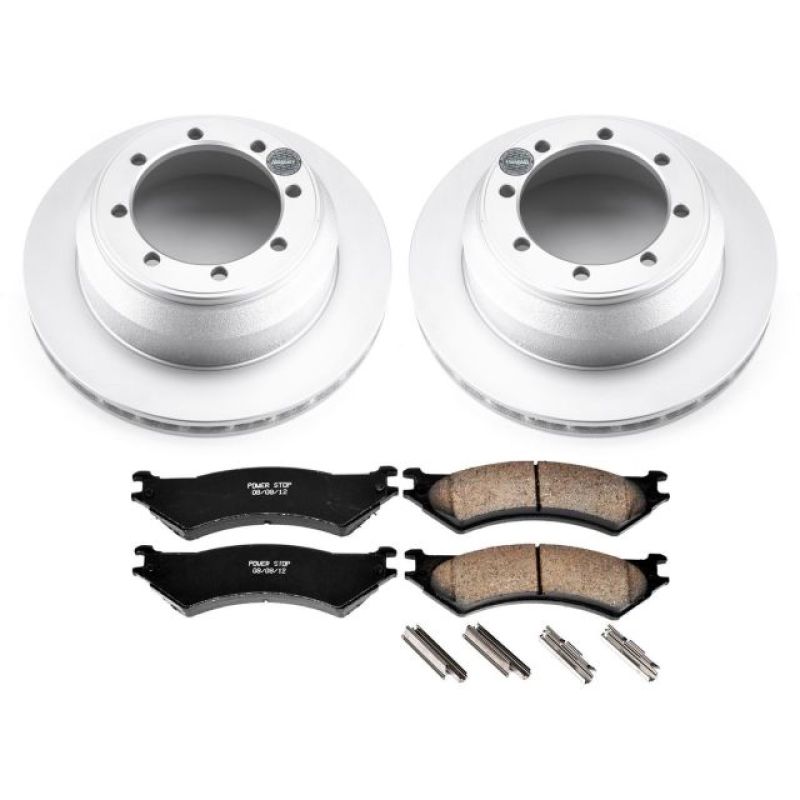 PSB Z17 Evolution Coated Kit - Power Stop 03-05 Ford E-350 Club Wagon Rear Z17 Evolution Geomet Coated Brake Kit