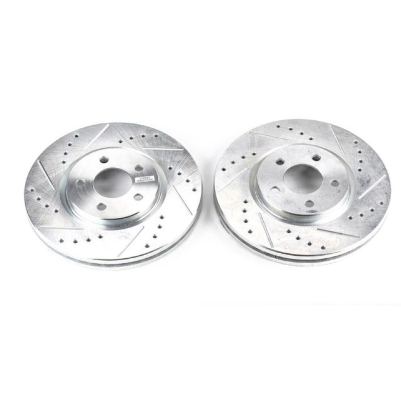 PSB Evolution Drill/Slot Rotor - Power Stop 03-09 Chrysler PT Cruiser Front Evolution Drilled & Slotted Rotors - Pair