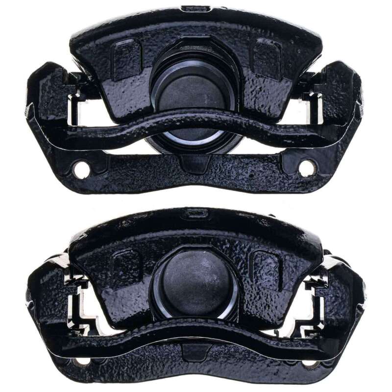 PSB Black Calipers - Power Stop 02-04 Honda CR-V Front Black Caliper - Pair w/Bracket