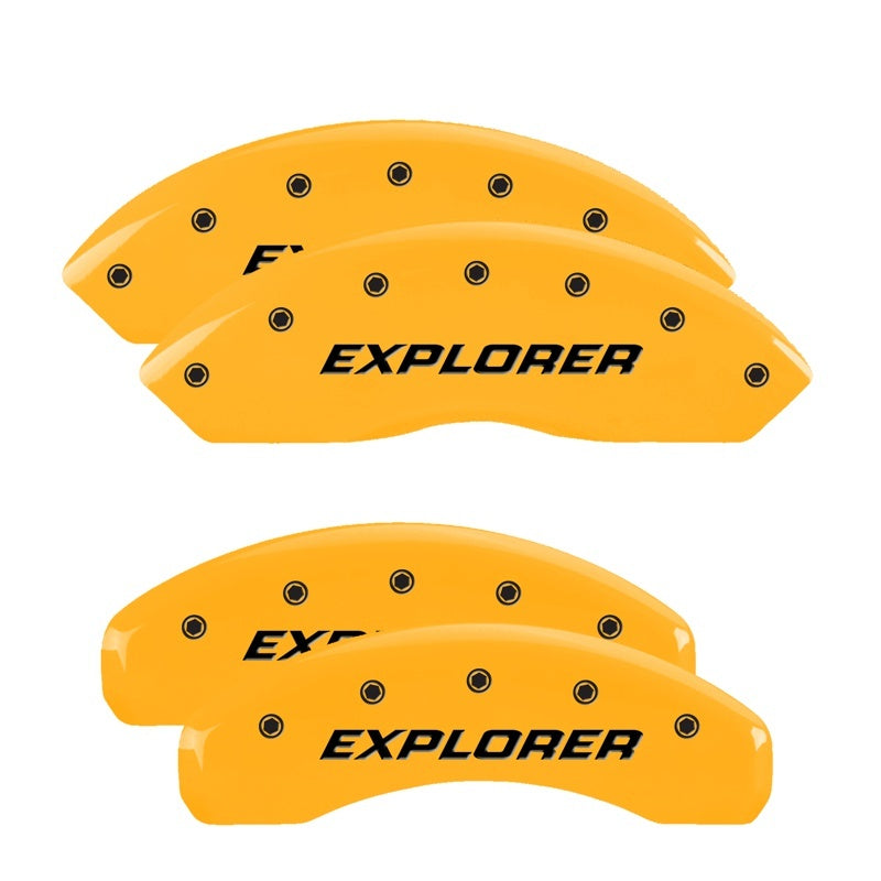 MGP Caliper Covers 4 Logo - MGP 4 Caliper Covers Engraved Front & Rear Explorer/2011 Yellow Finish Black Char 2006 Ford Explorer