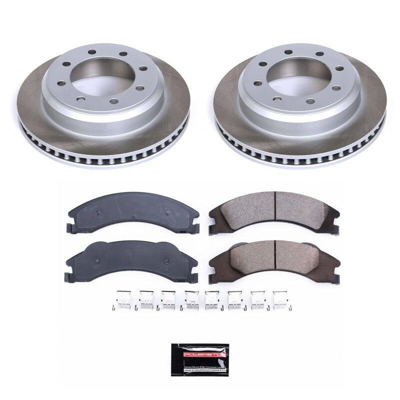 PSB Semi-Coated Rotor Kits - Power Stop 17-18 Ford E-450 Super Duty Rear Semi-Coated Rotor Kit