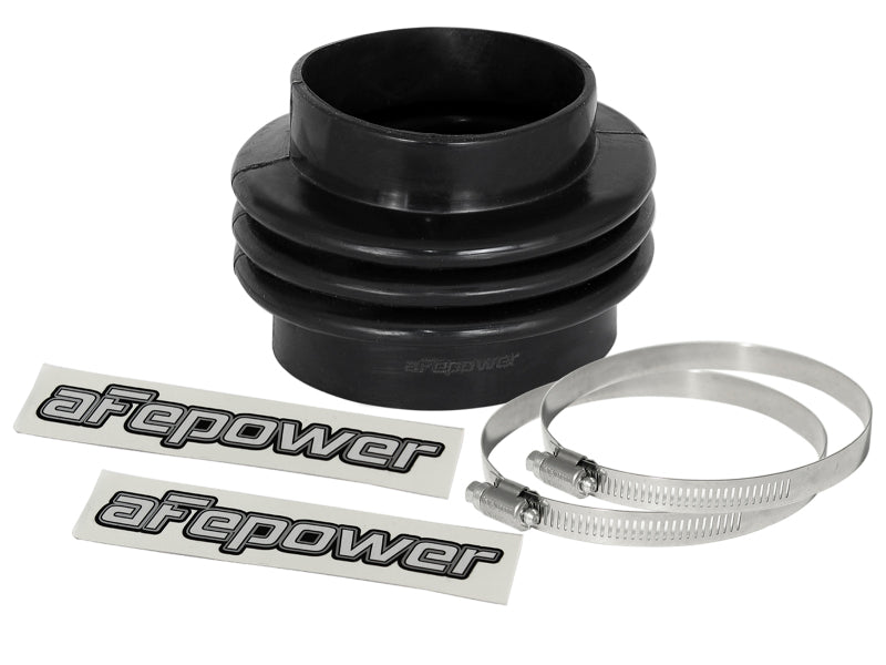 AFE Elbow Reducing Couplers - aFe Magnum FORCE Intake Coupling Kit (3-1/2 IN ID to 4 IN ID x3-1/2 IN L) Straight Bellow- Black