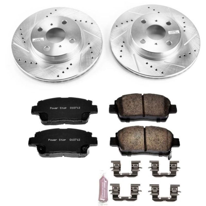 PSB Z23 Evolution Kit - Power Stop 12-15 Scion iQ Front Z23 Evolution Sport Brake Kit
