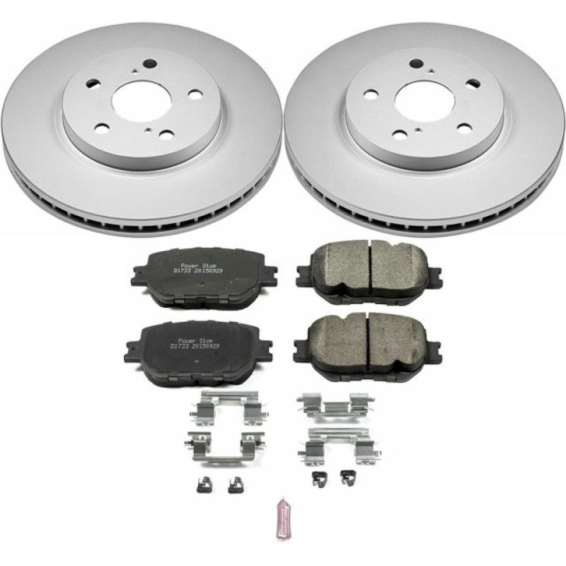 PSB Z17 Evolution Coated Kit - Power Stop 14-15 Lexus IS250 Front Z17 Evolution Geomet Coated Brake Kit
