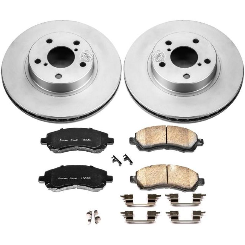 PSB Z17 Evolution Coated Kit - Power Stop 97-01 Subaru Impreza Front Z17 Evolution Geomet Coated Brake Kit