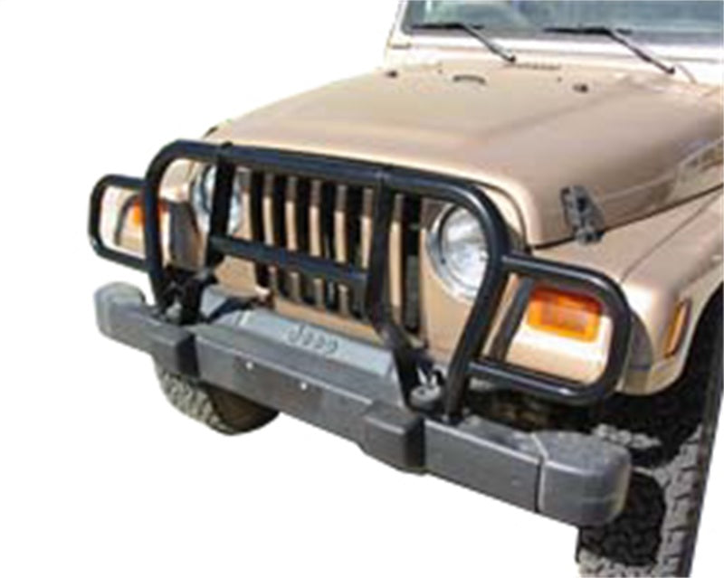 RAM Grille - Rampage 1987-1995 Jeep Wrangler(YJ) Headlight Euro Grill Guard - Black