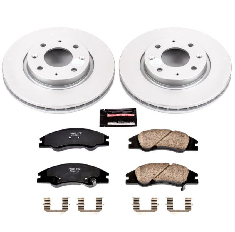 PSB Z17 Evolution Coated Kit - Power Stop 04-09 Kia Spectra Front Z17 Evolution Geomet Coated Brake Kit