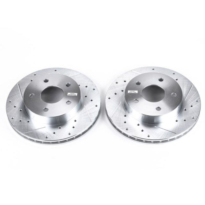 PSB Evolution Drill/Slot Rotor - Power Stop 99-04 Jeep Grand Cherokee Front Evolution Drilled & Slotted Rotors - Pair