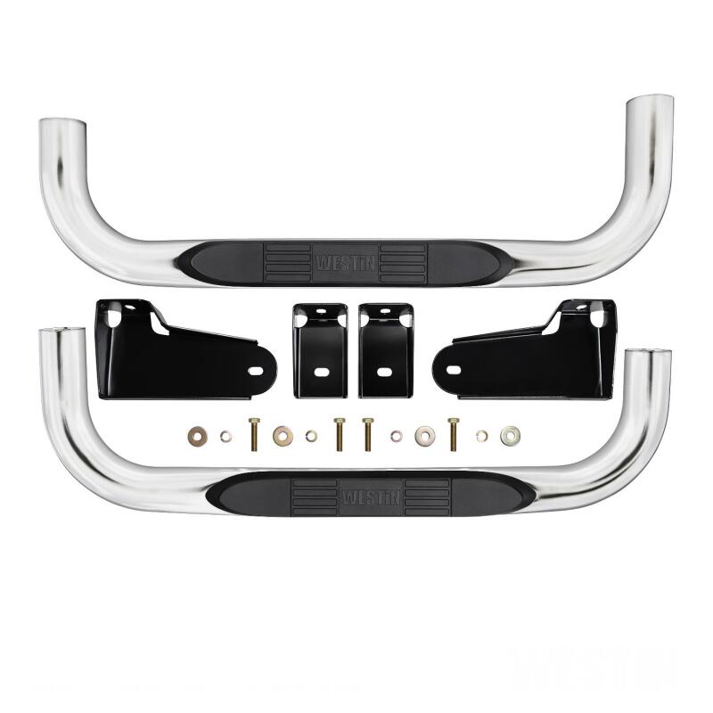 WES Nerf Bars - E-Series 3 - Westin 19-20 Chevy/GMC Silverado/Sierra 1500 Regular Cab E-Series 3 Nerf Step Bars - Stainless Steel