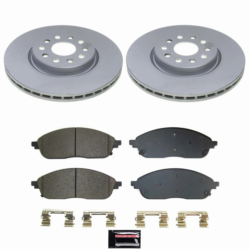 PSB Z17 Evolution Coated Kit - Power Stop 22-24 Jeep Grand Cherokee Front Z17 Coated Brake Kit