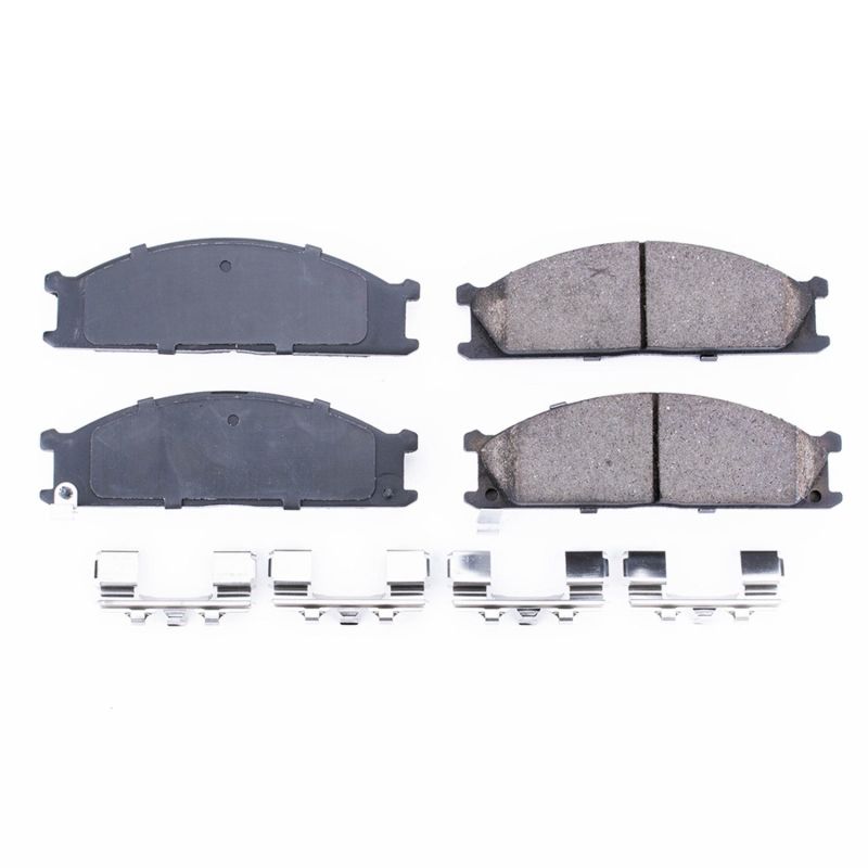 PSB Z17 Evolution Brake Pads - Power Stop 86-94 Nissan D21 Front Z17 Evolution Ceramic Brake Pads w/Hardware