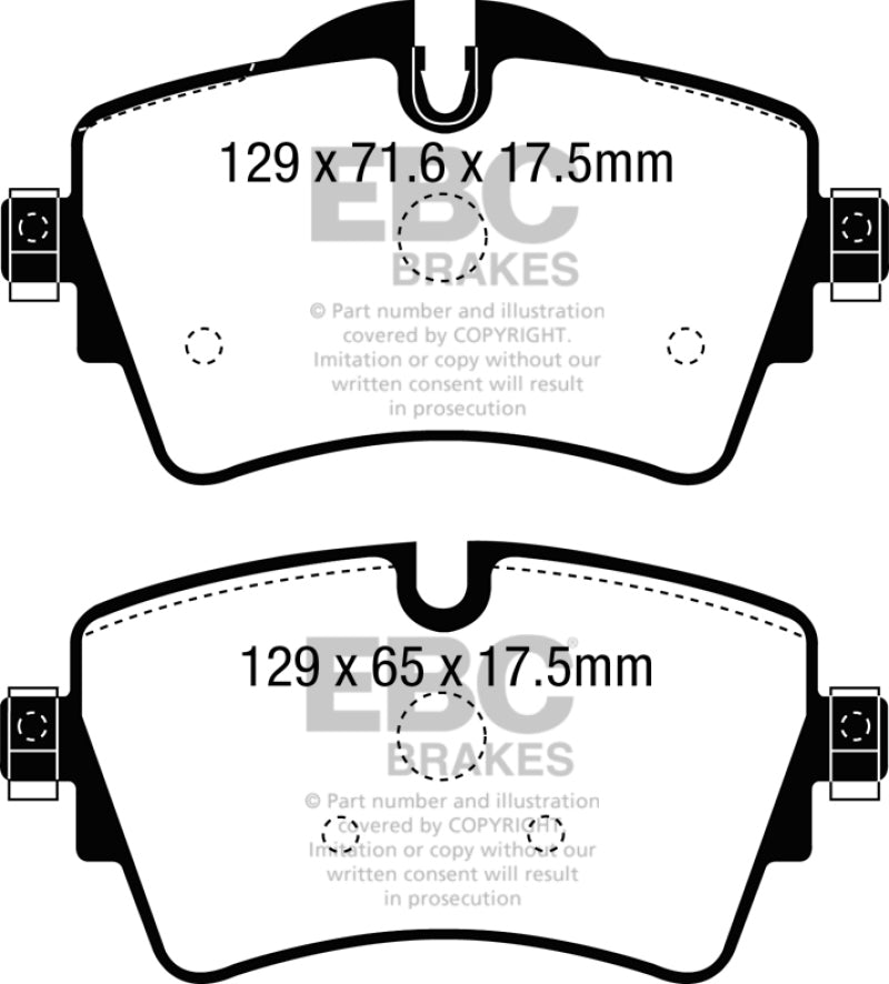 EBC Yellowstuff Brake Pad Sets - EBC 14+ Mini Hardtop 2.0 Turbo Cooper S Yellowstuff Front Brake Pads