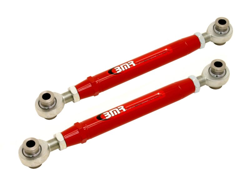 BMR Toe Rods - BMR 10-15 5th Gen Camaro Rear Adj. Rod Ends Toe Rods - Red