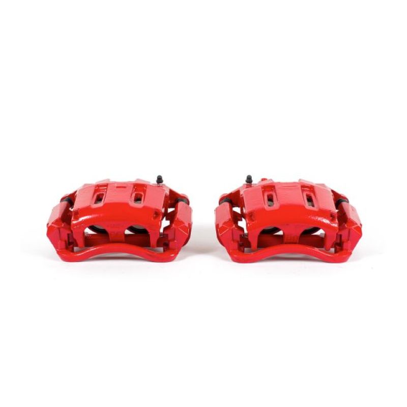 PSB Red Calipers - Power Stop 05-12 Ford F-350 Super Duty Front Red Calipers w/Brackets - Pair