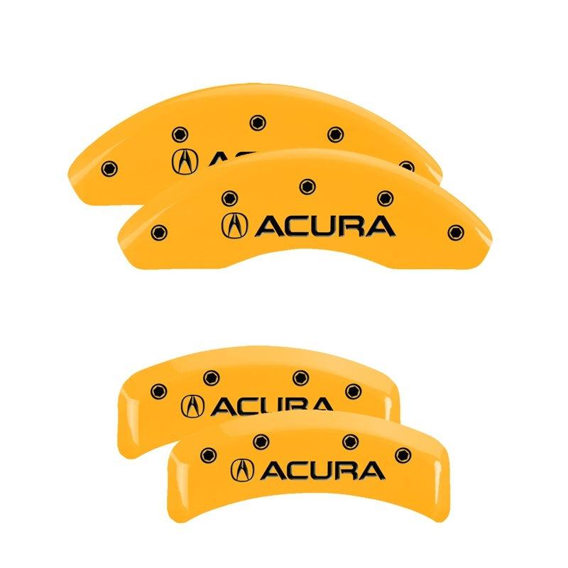 MGP Caliper Covers 4 Logo - MGP 4 Caliper Covers Engraved Front & Rear Acura Yellow Finish Black Char 2001 Acura TL