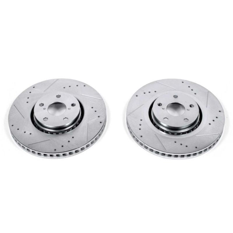 PSB Evolution Drill/Slot Rotor - Power Stop 07-11 Lexus GS350 Front Evolution Drilled & Slotted Rotors - Pair