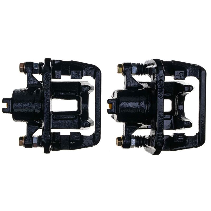 PSB Black Calipers - Power Stop 01-03 Acura CL Rear Black Caliper - Pair w/Bracket