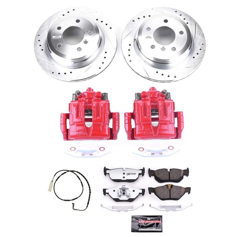 PSB Z26 Street Kit w/Cals - Power Stop 07-10 BMW 328i Rear Z26 Street Warrior Brake Kit w/Calipers