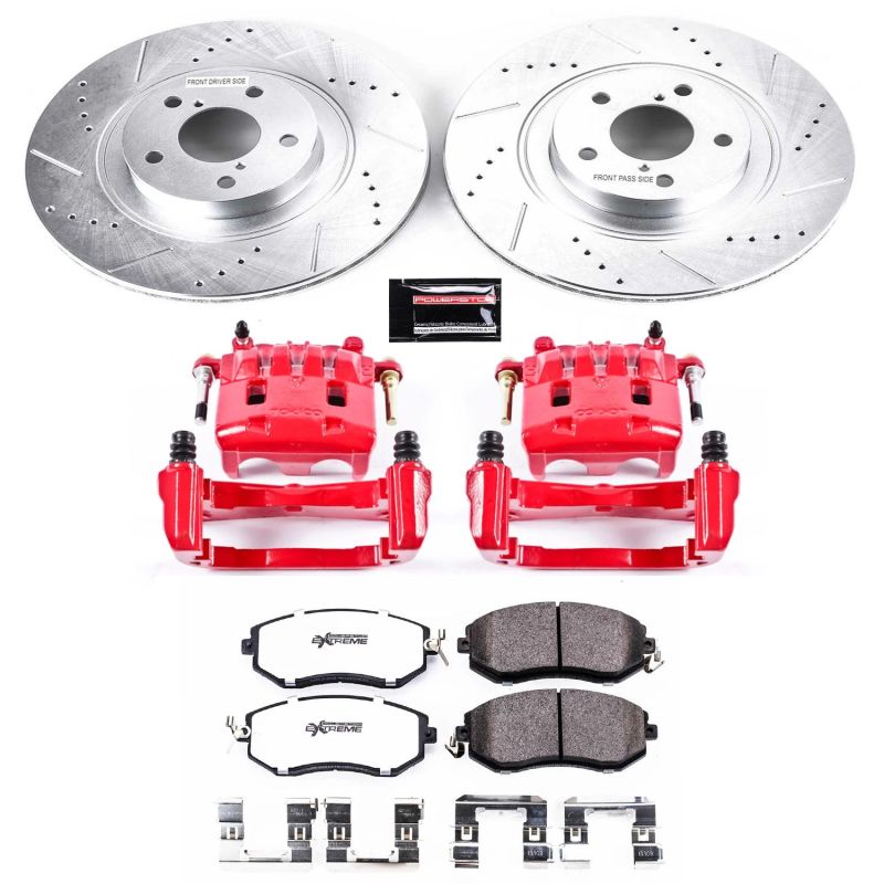 PSB Z26 Street Kit w/Cals - Power Stop 16-17 Subaru Crosstrek Front Z26 Street Warrior Brake Kit w/Calipers