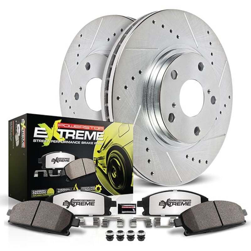 PSB Z26 Street Warrior Kit - Power Stop 21-23 Ford Mustang Mach-E Front Z26 Street Brake Kit